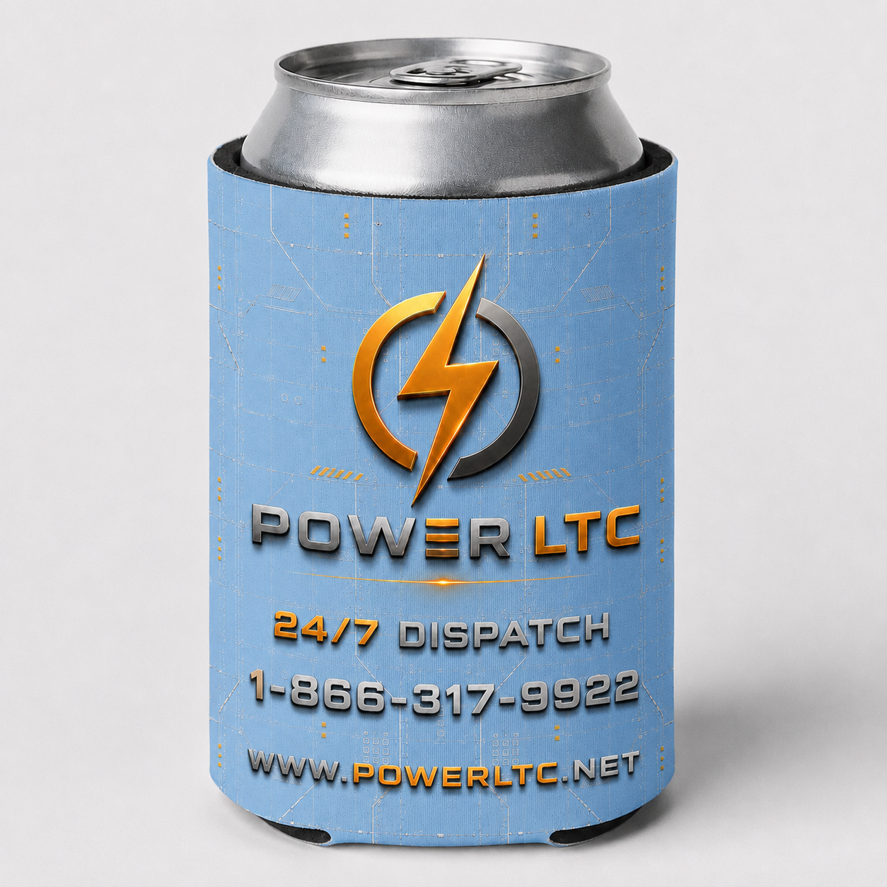 PowerLTC Coozie Concept 2 Back