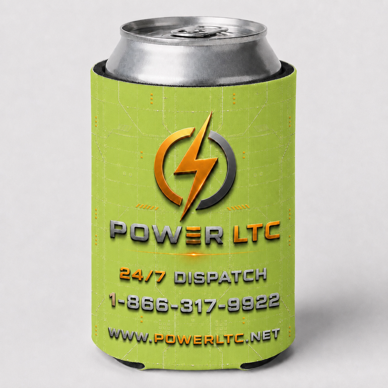 PowerLTC Coozie Concept 3 Back